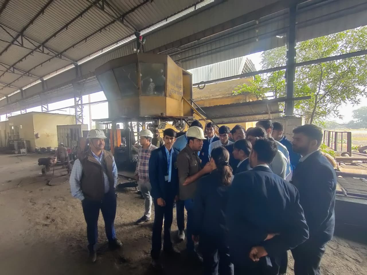 Students at plant