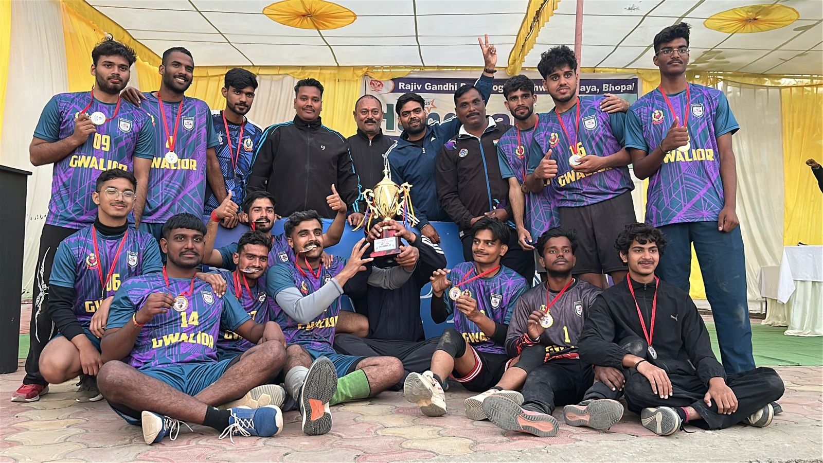 RJIT Handball Team with Officials